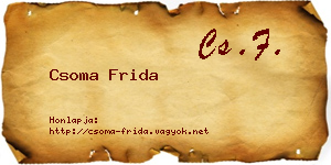 Csoma Frida névjegykártya